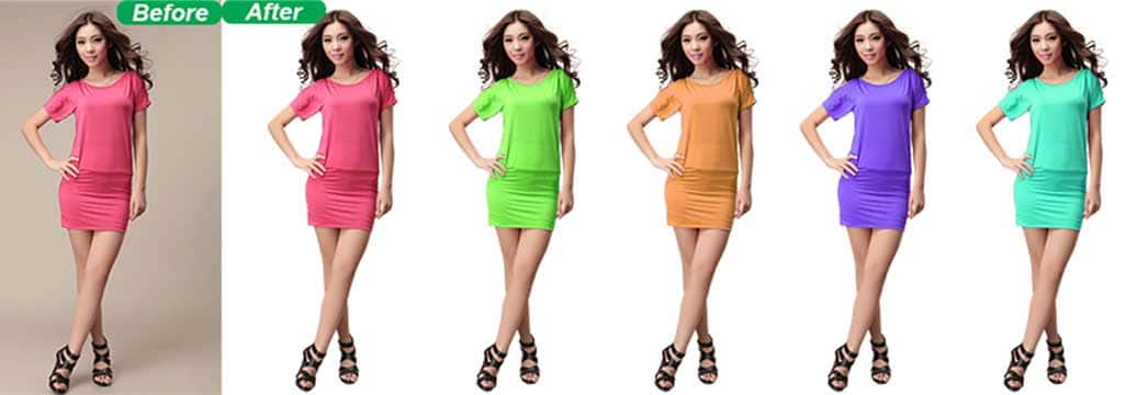 I need Clothing product color change & wrinkle out